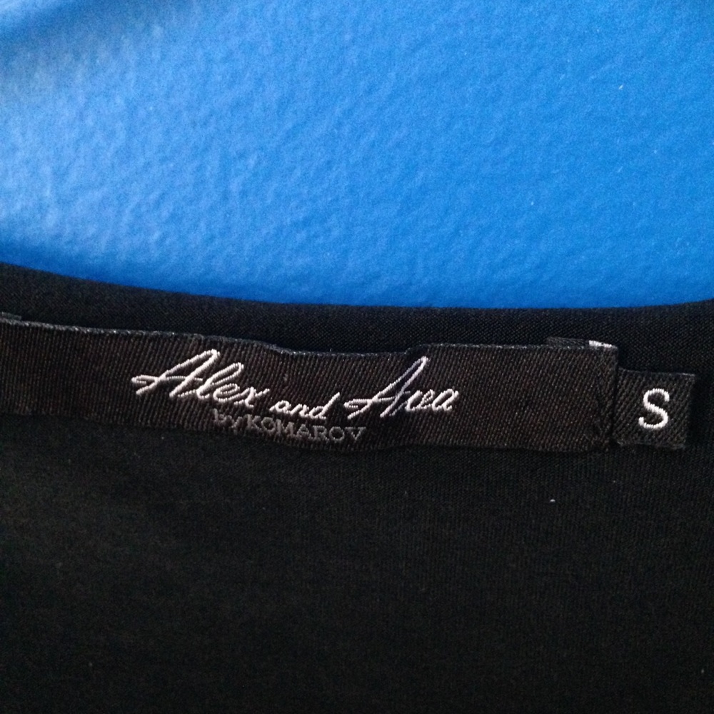 ALEX & AREA by KOMAROV Black Asym Cocktail Dress S - Picture 4 of 6